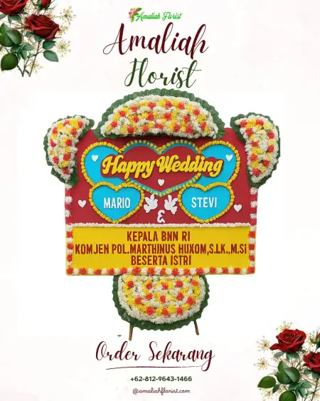 Papan Bunga Pernikahan Tenggir